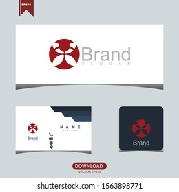 Creative red initial X concept logo icon vector design