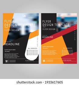 Creative red and light orange colour vector flyer design design