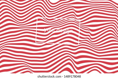 Creative red line abstract background like zebra patern
