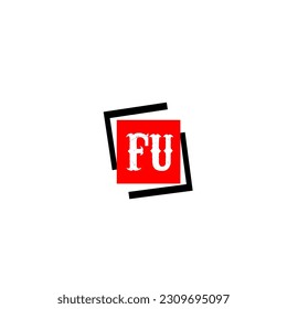 creative red logo, rectangle, white logo for company.