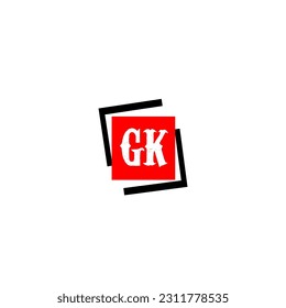 creative red logo, rectangle, white logo for company.