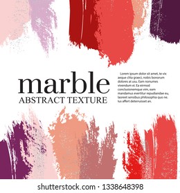 Creative red orange brush strokes glitter elements. Rose shining sparkle simple surface design.  Modern design background for wedding, invitation, web, banner, card, pattern, wallpaper. Vector