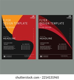 Creative Red and orange colour New Flyer design Vector  template art