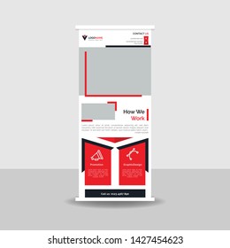Creative Red Roll Up banner Design for Business