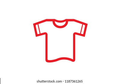 Creative Red Tshirt Logo Symbol Vector Illustration