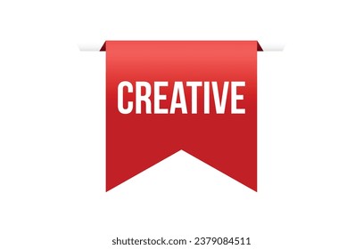 creative red vector banner illustration isolated on white background