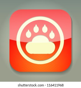 a creative red vector icon