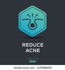 Creative (Reduce acne) Icon, Vector sign.