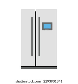 Creative refrigerator vector art illustration.