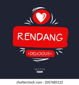 Creative (Rendang ) Logo, Rendang  Sticker, Vector Illustration.