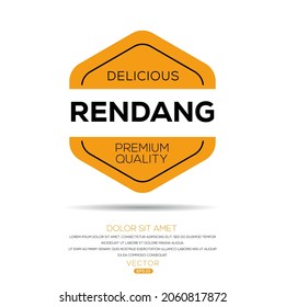 Creative (Rendang ) Logo, Rendang  Sticker, Vector Illustration.