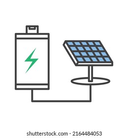 creative renewable energy concept. Green alternative energy. environmentally friendly, clean energy. Isolated vector illustration.
