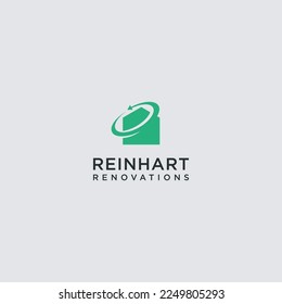 Plantilla de diseño de logotipo de renovación creativa, inmobiliario, construcción, concepto de construcción