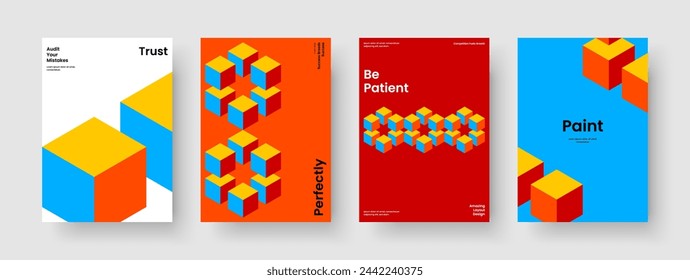 Kreativer Berichtsentwurf. Geometrisches Flyer-Layout. Moderne Business Presentation Template. Buchumschlag. Banner. Poster. Broschüre. Hintergrund. Newsletter. In: Journal. Katalog. Portfolio. Markenidentität