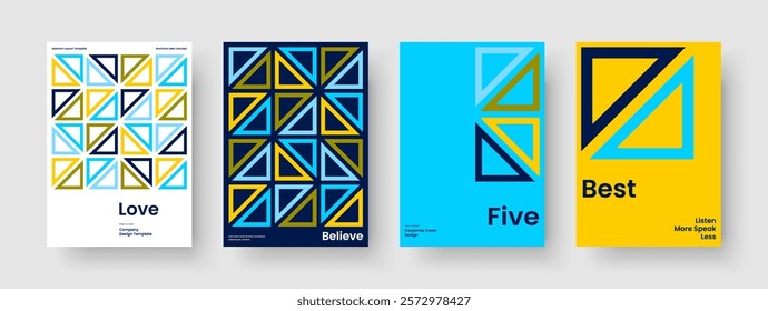 Creative Report Design. Geometric Flyer Layout. Modern Brochure Template. Background. Book Cover. Banner. Business Presentation. Poster. Magazine. Notebook. Brand Identity. Advertising. Journal
