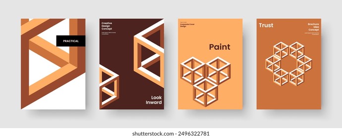 Diseño de Reporte Creativo. Diseño de folleto aislado. Plantilla Abstractas de presentación empresarial. Volante. Antecedentes. Anuncio. Cartel. Portada de libro. Panfleto. Diario. Folleto. Cuaderno. Identidad de marca