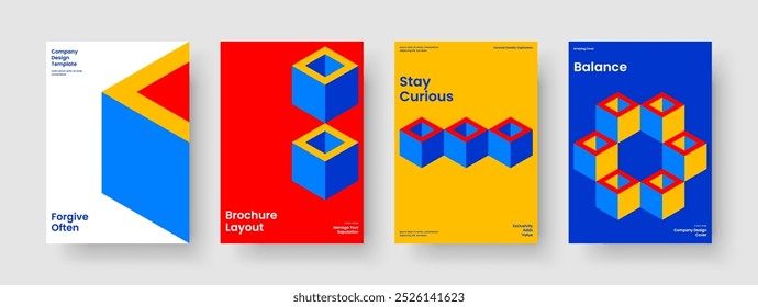 Creative Report Layout. Geometric Book Cover Template. Abstract Brochure Design. Business Presentation. Flyer. Poster. Banner. Background. Pamphlet. Journal. Brand Identity. Magazine. Notebook