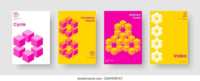 Creative Report Layout. Geometric Brochure Template. Abstract Book Cover Design. Flyer. Business Presentation. Background. Poster. Banner. Magazine. Journal. Notebook. Catalog. Handbill. Leaflet