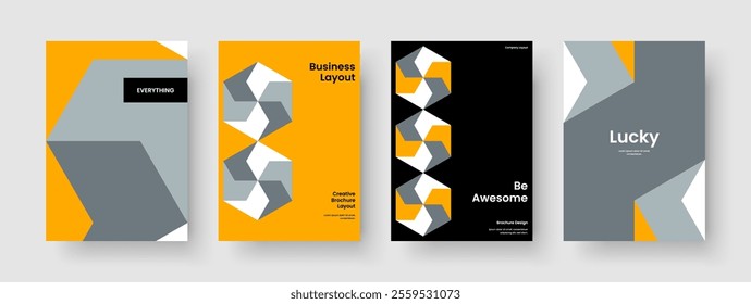 Creative Report Layout. Geometric Flyer Design. Isolated Banner Template. Book Cover. Background. Brochure. Business Presentation. Poster. Journal. Magazine. Portfolio. Pamphlet. Newsletter