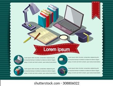 Creative Report Template Fl yer Brochure Vector Paper Design Template for info graphics and banners concept vector illustration