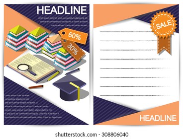 Creative Report Template Fl yer Brochure Vector Paper Design Template for info graphics and banners concept vector illustration