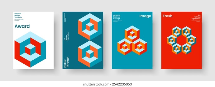 Modelo de relatório criativo. Design de Panfleto Geométrico. Layout Moderno de Apresentação de Negócios. Brochura. Faixa. Histórico. Cartaz. Capa de Livro. Catálogo. Conhecimento manual. Publicidade. Revista. Bloco de Anotações