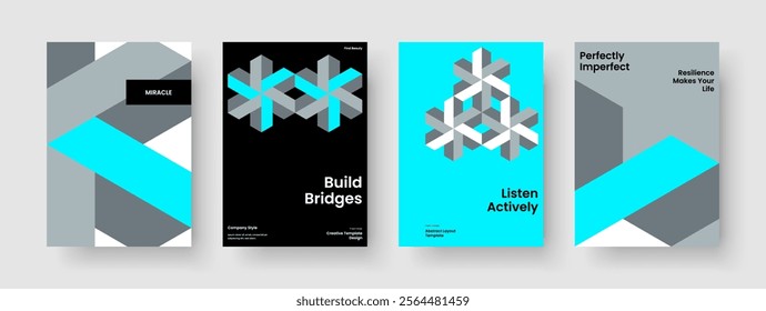 Creative Report Template. Isolated Business Presentation Design. Abstract Background Layout. Brochure. Banner. Flyer. Book Cover. Poster. Magazine. Brand Identity. Leaflet. Advertising. Pamphlet