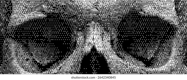 A creative representation in ASCII art showcases a skull motif, using varied characters to form the intricate details.