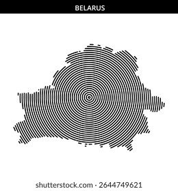 Creative representation of Belarus using circular patterns.