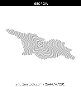 Creative representation of Georgia highlights its distinct outline.