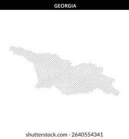 Creative representation of Georgia using concentric circles.