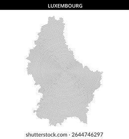 Creative representation of Luxembourg using concentric circles.
