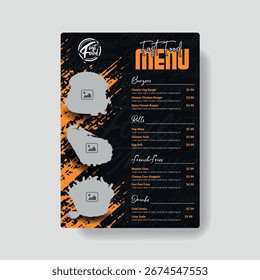 Creative Restaurant Fast Food Menu Template