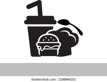 creative Restaurant and Food Icons design. new quality, professional, minimalist and eye catching  Snacks food, spoon, plate, drink and delivery service logo icon.100% editable.