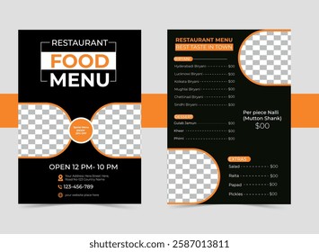 Creative Restaurant Food Menu Design 