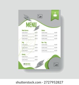 Modelo de vetor de menu de comida de restaurante criativo.
