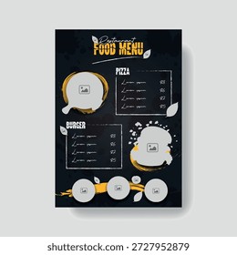 Creative restaurant food menu vector template.