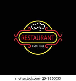 Creative Restaurant Logo Design Stock Illustrations.