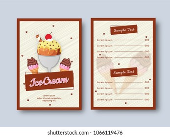 Creative Restaurant Menu Card design with front and back page view.