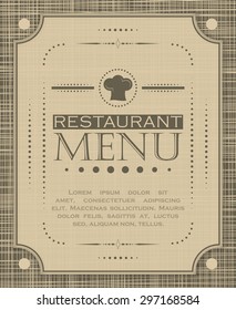 Creative restaurant menu cover design 01, vector illustration