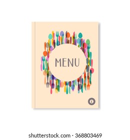 Creative restaurant menu vector abstract brochure design template