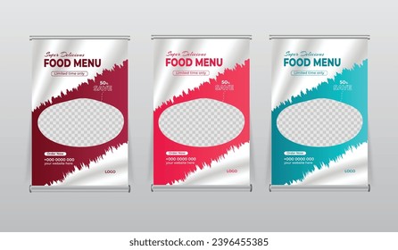 creative restaurant shop tabletop banners design template