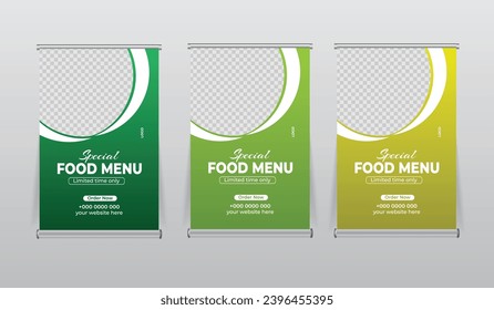 creative restaurant shop tabletop banners design template