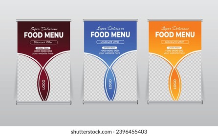 creative restaurant shop tabletop banners design template