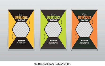 creative restaurant shop tabletop banners design template