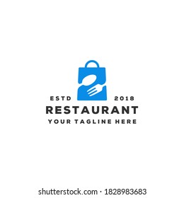 Creative restaurant or spoon and fork logo design