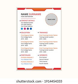 Einfaches kreatives CV-Template-Design