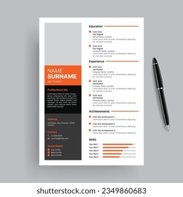 Creative resume or CV templates, vector templates