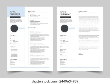 Creative Resume Layout with Cover Letter