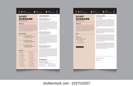 Creative Resume Layout Professional Cv Templates Design
